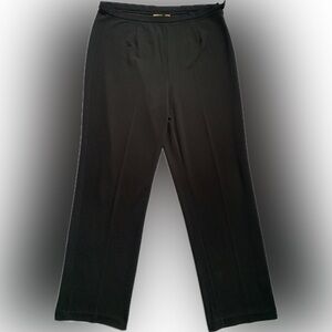 CASLON side zipper black pants, rayon/polyester/Spandex, stretch size LARGE